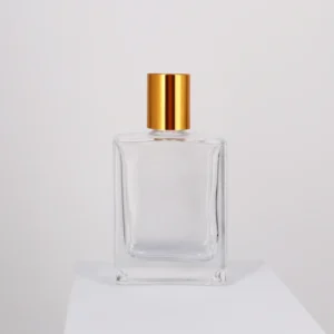 50ml Rectangle Glass Perfume Oil Bottle with Roller