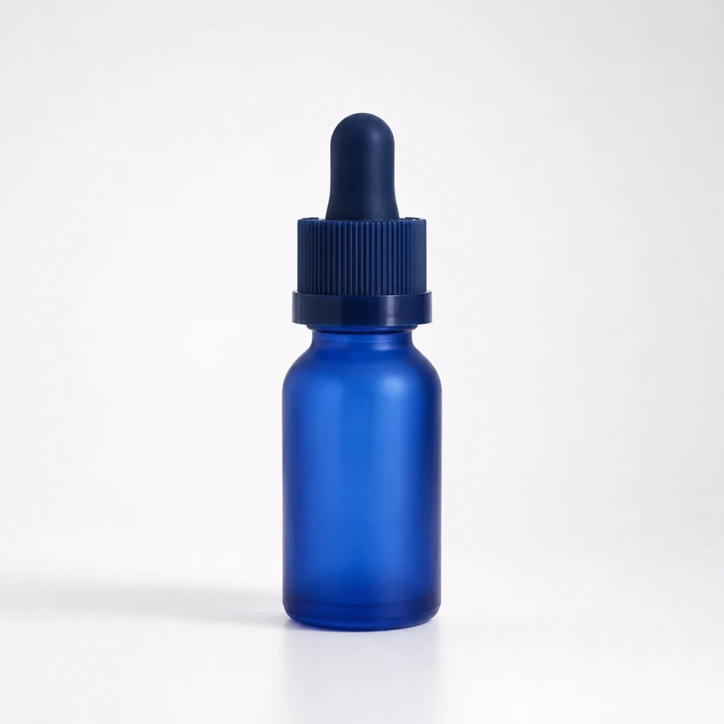 15ml blue glass bottle