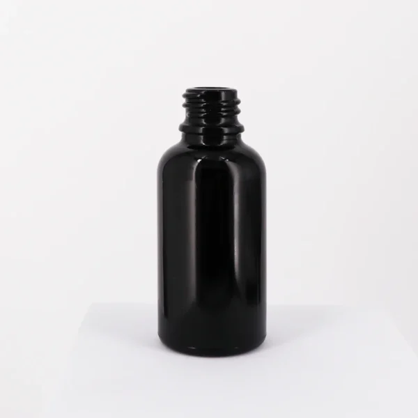 30ml UV Black  Glass Tincture Bottle, Childproof Cap - Image 3
