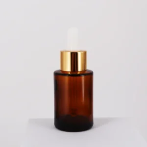 30ml Flat Shoulder Amber Glass Serum Bottle