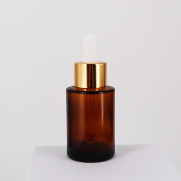 30ml Flat Shoulder Amber Glass Serum Bottle 4 30ml Flat Shoulder Amber Glass Serum Bottle