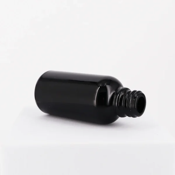 30ml UV Black  Glass Tincture Bottle, Childproof Cap - Image 2