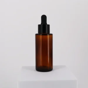 60ml Flat Shoulder Amber Glass Serum Bottle