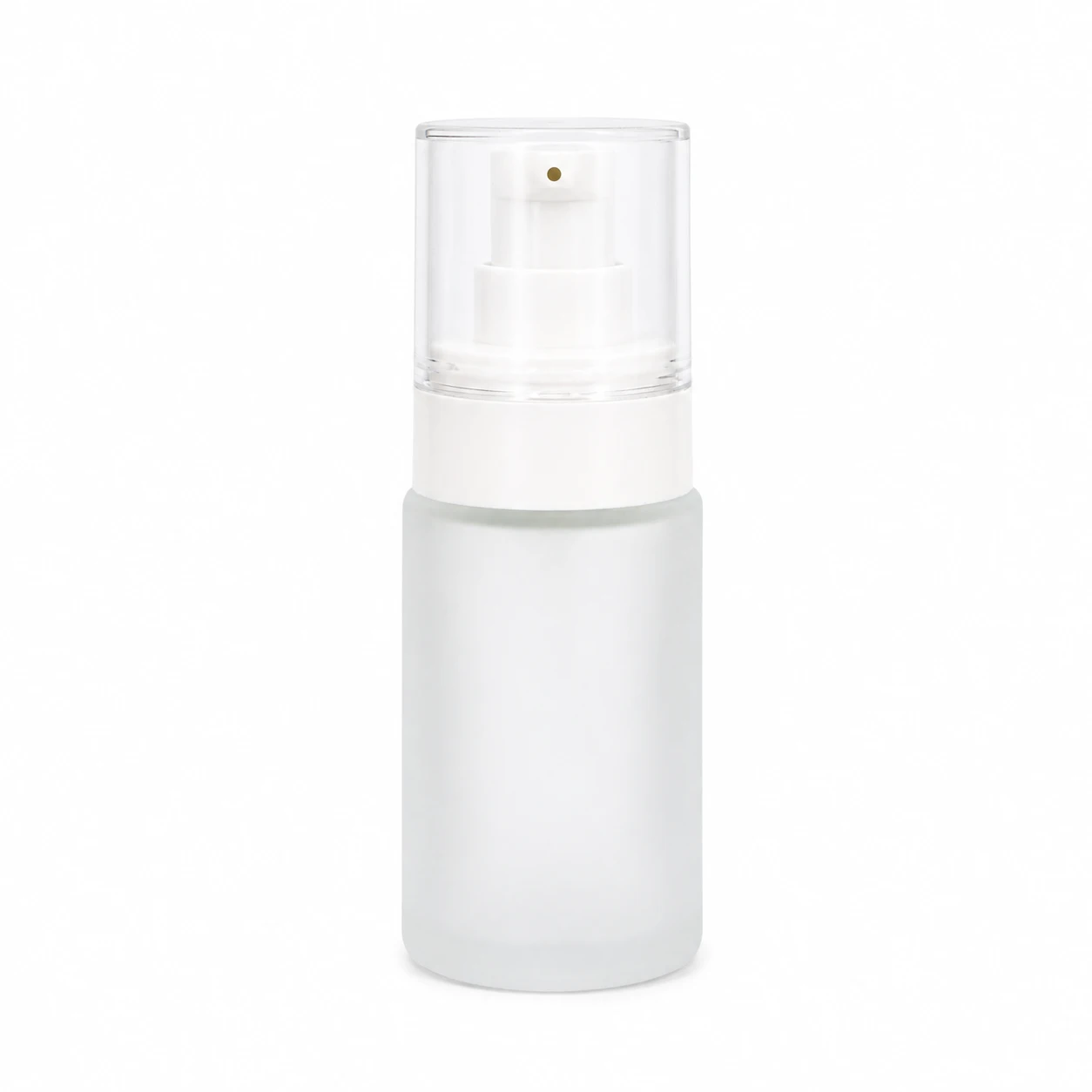 1OZ Frost Empty Foundation Bottle with Lotion Pump 1 1OZ Frost Empty Foundation Bottle with Lotion Pump