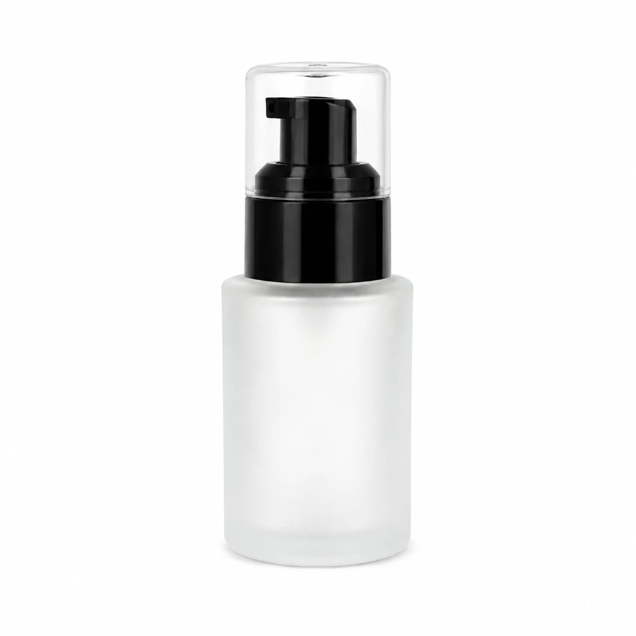 1OZ Frost Empty Foundation Bottle with Lotion Pump 2 30ml dropper bottle with B- Lotion Pump