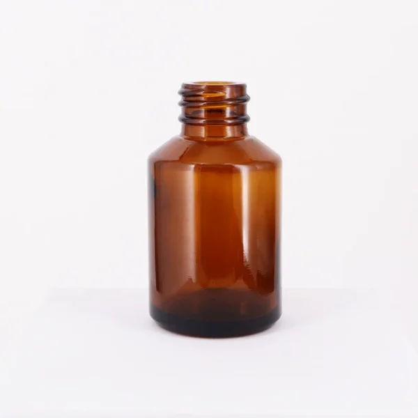 30ml Slant Shoulder Amber Glass Cosmetic Bottle - Image 2