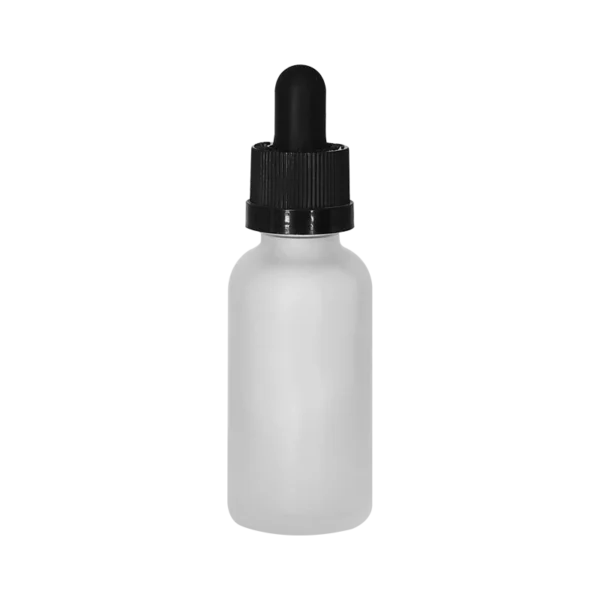 1OZ Frost Glass Tincture Bottle, Childproof Cap