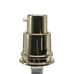 Lotion pump 18/400 Morden PP eletroplated gold dose 0.15ml