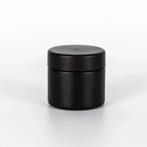 2OZ Small Matt Black Cannabis Jar with Child Resistant Cap