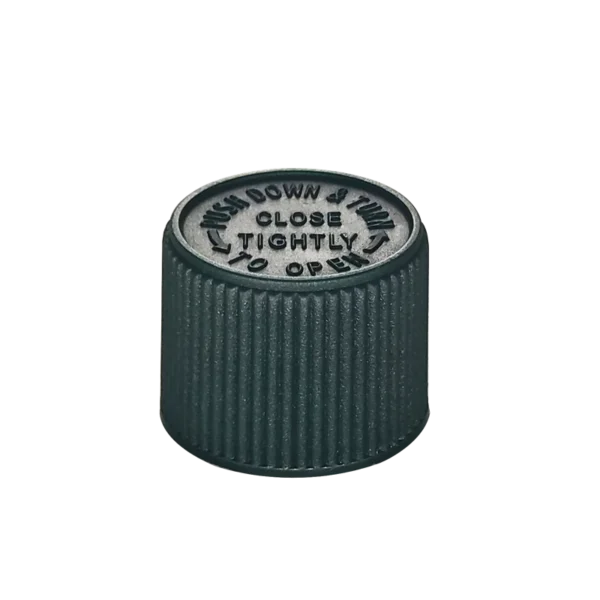 18-410 Ribbed Green Child Resistant Cap