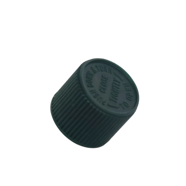 18-410 Ribbed Green Child Resistant Cap - Image 2
