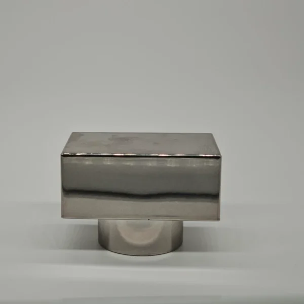 Overcap rectangle, FEA15, plastic, silver, glossy
