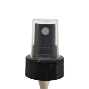 Mist sprayer 20/400 PP black glossy dose 0.13ml clear overcap