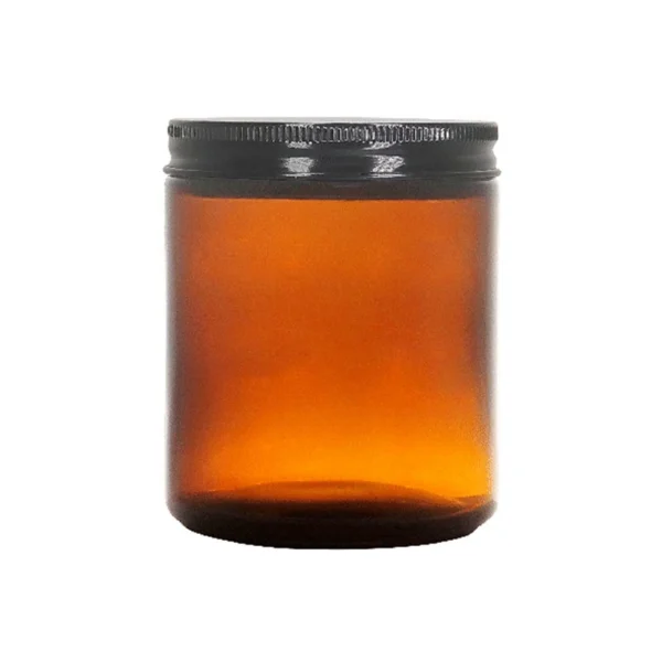 Candle Jar, 8oz,70/400 Thread,Amber - Image 2