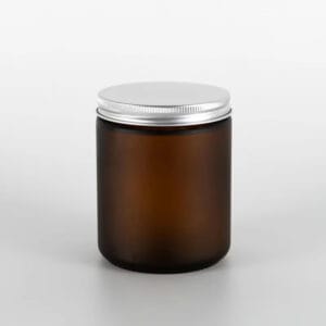 4oz Frosted Amber Candle Jars with Lid