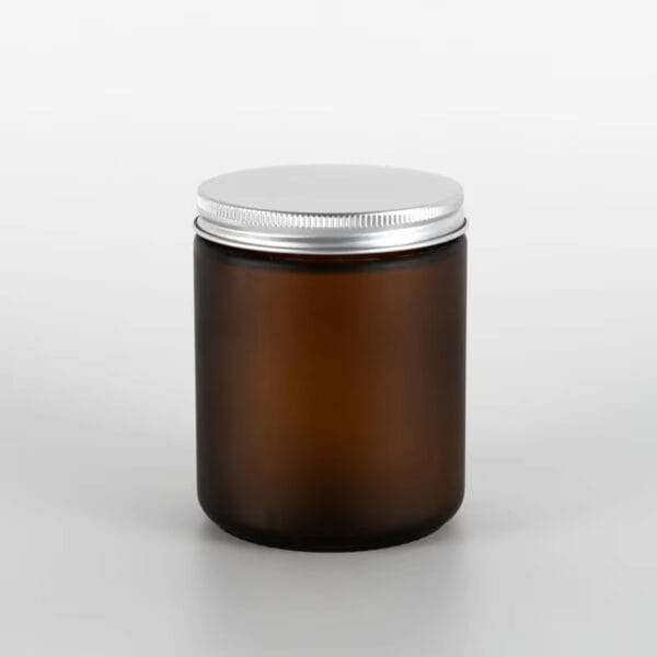 4oz Frosted Amber Candle Jars with Lid 6 4oz Frosted Amber Candle Jars with Lid