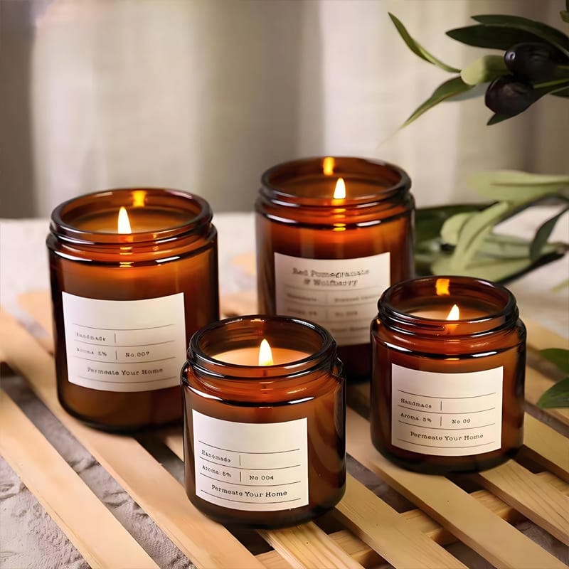 8oz Matte Amber Candle Jar with Lid 4 8oz Matte Amber Candle Jar with Lid - Image 4