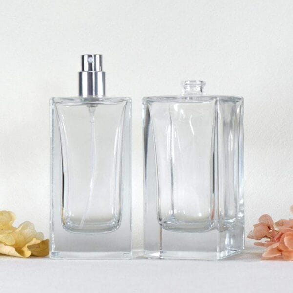 50ml Super Flint Square Perfume Bottle Custom Empty Glass Perfume Bottle for sale