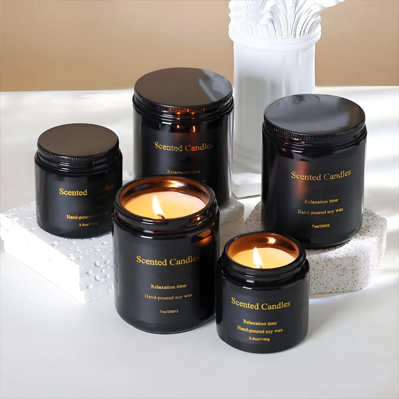 4oz Frosted Amber Candle Jars with Lid 5 4oz Frosted Amber Candle Jars with Lid - Image 5