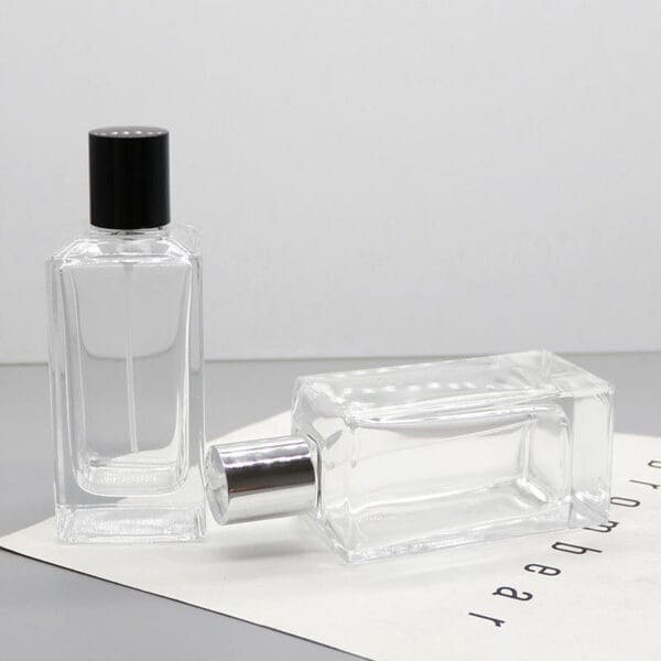 50ml Super Flint Square Perfume Bottle Custom Empty Glass Perfume Bottle for sale