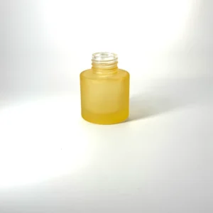 50ml Frosted Yellow Glass Aromatherapy Bottle | Cylinder Essential Oil Bottle for DIY Blends, Perfume & Carrier Oils