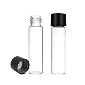 22*85mm Clear Glass Pre-roll Tube with Round Child Resistant Lid