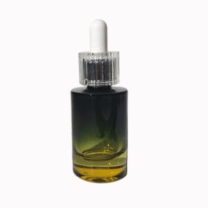 30ml Yellow & Green Glass Dropper Bottle 18/410 | Cylinder Style for Essential Oils, CBD Serums & DIY Skincare