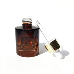 30ml Gradient Amber Glass Dropper Bottle 18/415 Neck Finish | Cylinder Style for Essential Oils, CBD Serums & DIY Skincare