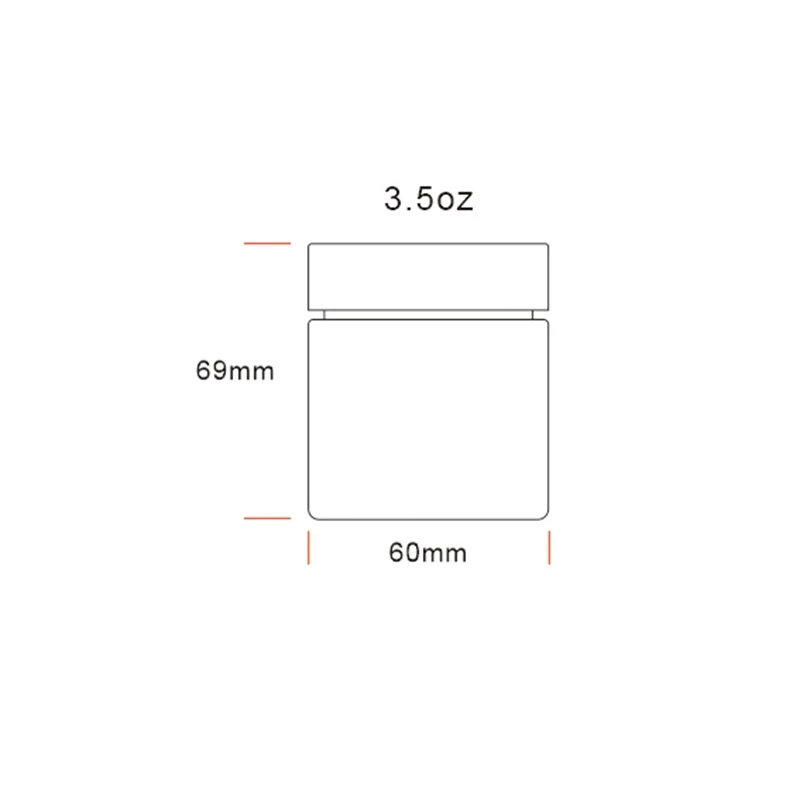 3OZ 3.5OZ 4OZ 5OZ Straight Glass Jar 6 3.5OZ Straight Glass Jar