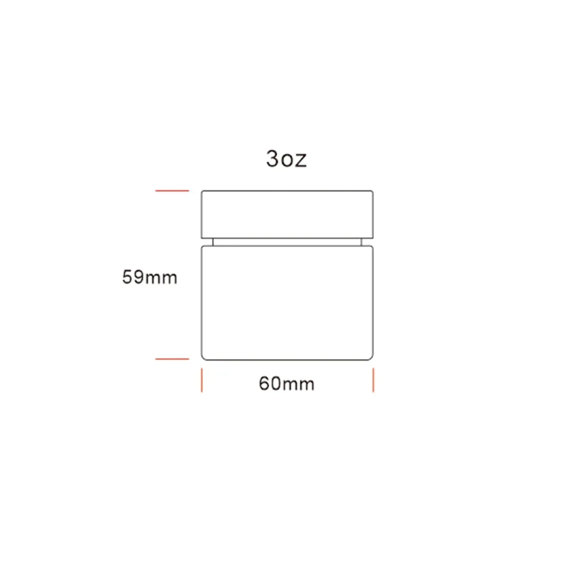 3OZ 3.5OZ 4OZ 5OZ Straight Glass Jar 5 3OZ Straight Glass Jar