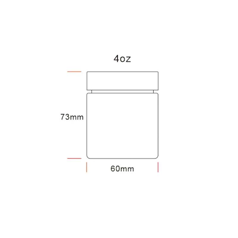 3OZ 3.5OZ 4OZ 5OZ Straight Glass Jar 4 4OZ Straight Glass Jar