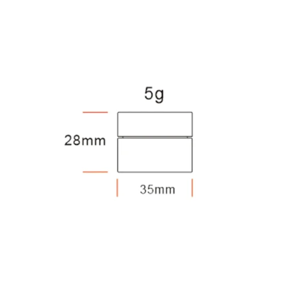 5g Cylinder Gloss Black Glass Child Resistant Concentrate Jar