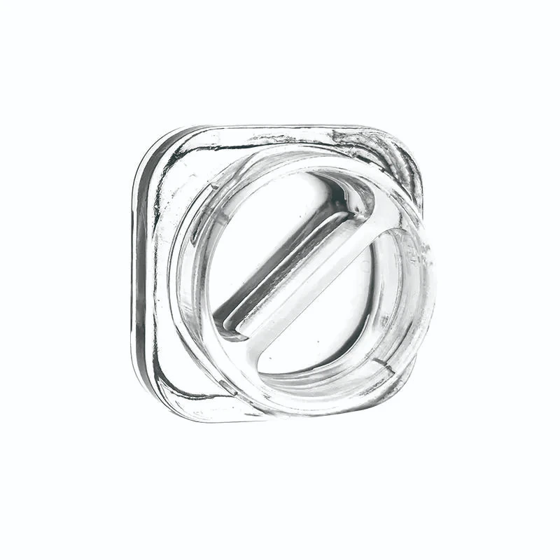 9g Clear Square Child Resistant Concentrate Jar with Two Dividers 3 Child Resistant Concentrate Jar