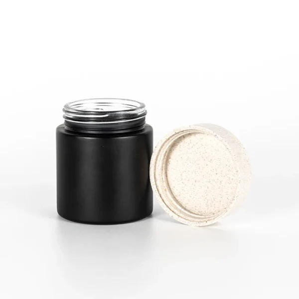4OZ Straight Childproof Glass Jar Matt Black 7 4OZ Straight Childproof Glass Jar Matt Black