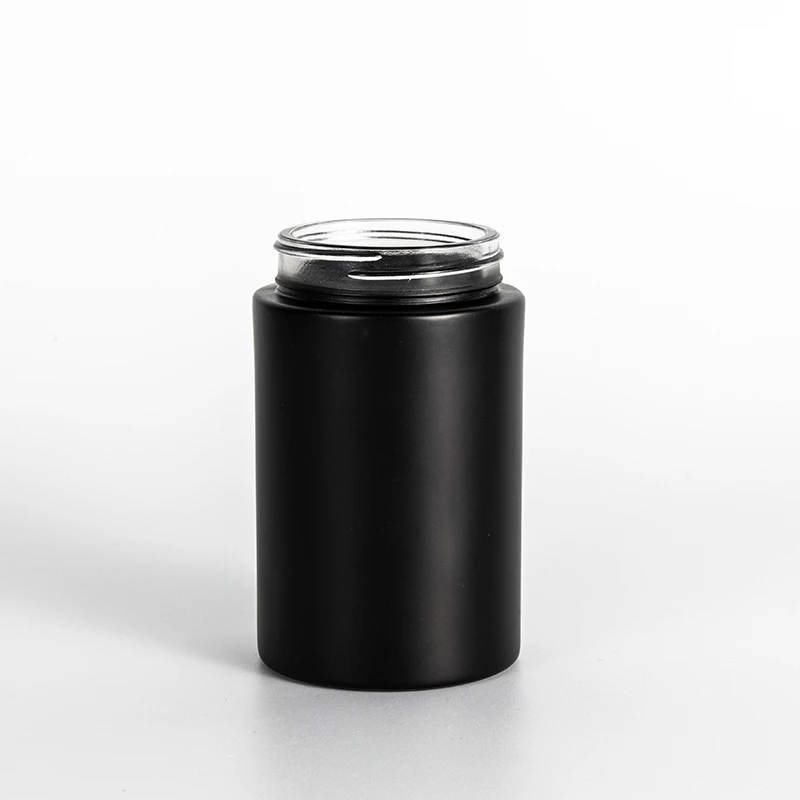 5OZ Straight Childproof Glass Jar Matt Black -53mm 3 5OZ Straight Childproof Glass Jar Matt Black -53mm - Image 3