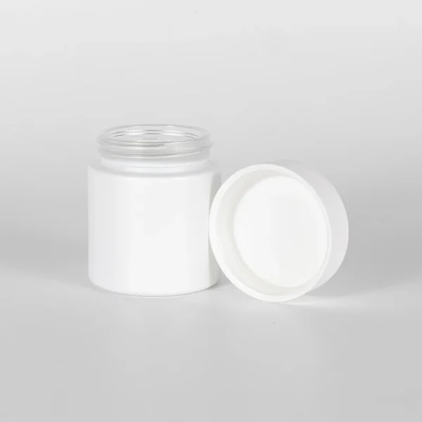 4OZ Straight Childproof Glass Jar Opal White 7 4OZ Straight Childproof Glass Jar Opal White