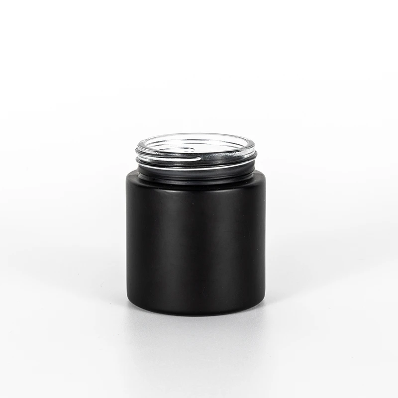4OZ Straight Childproof Glass Jar Matt Black 2 4OZ Straight Childproof Glass Jar Matt Black - Image 2