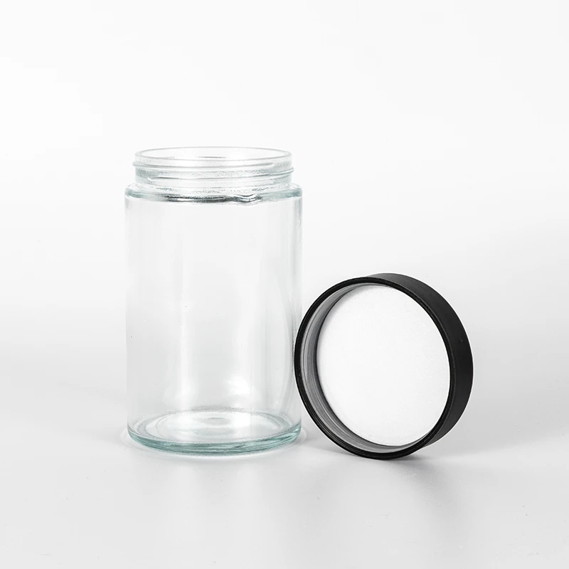 16OZ Straight Clear Glass Jar with Childproof Lid 3 16OZ Straight Clear Glass Jar with Childproof Lid - Image 3