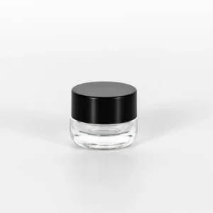 5g Clear Round Thick Well Child Resistant Concentrate Jar with Round Bottom