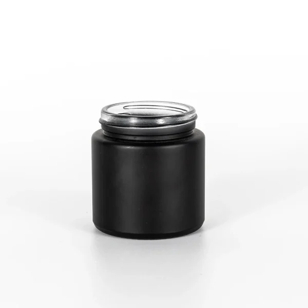3.5OZ Straight Childproof Glass Jar Matt Black --53mm 6 3.5OZ Straight Childproof Glass Jar Matt Black --53mm