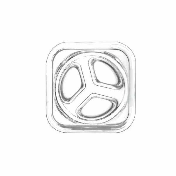 9g Clear Square Child Resistant Concentrate Jar with Three Dividers 6 Child Resistant Concentrate Jar