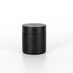 3.5OZ Straight Childproof Glass Jar Matt Black --53mm