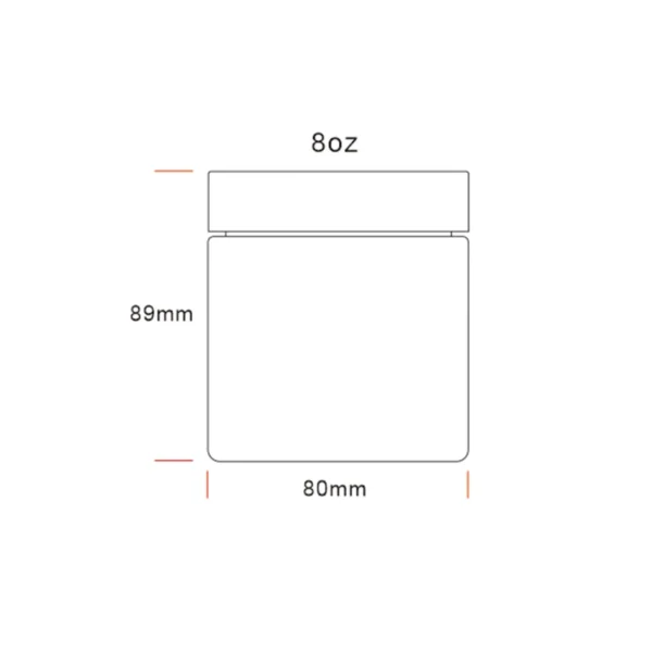 8OZ Straight Clear Glass Jar with childproof lid 10 8OZ Straight Clear Glass Jar with childproof lid