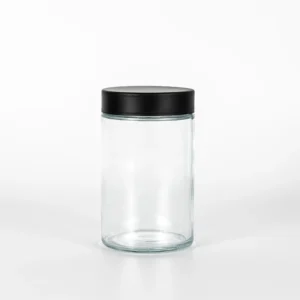 16OZ Straight Clear Glass Jar with Childproof Lid