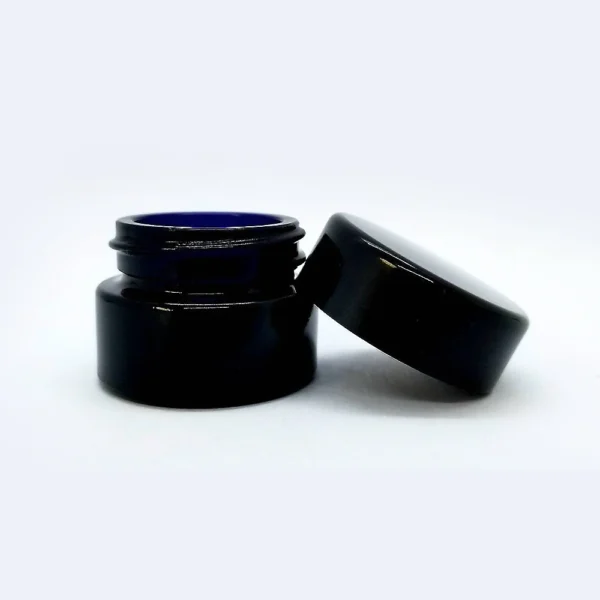 7ml Heavy Base Black Glass Child Resistant Concentrate Jar 7 7ml Heavy Base Black Glass Child Resistant Concentrate Jar
