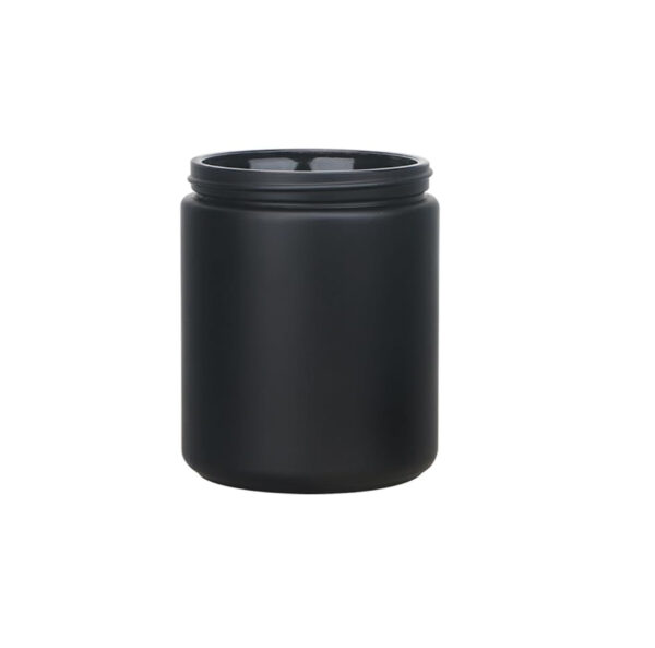 8oz Wide Mouth Matte Black Glass Jars-70-400 Neck 6 8oz Wide Mouth Matte Black Glass Jars-70-400 Neck