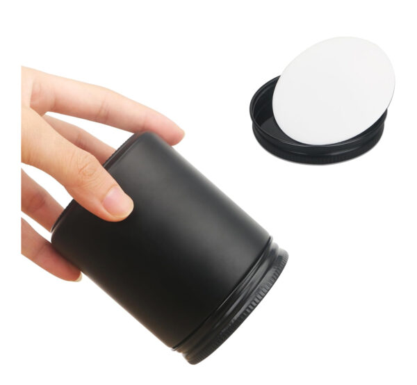 8oz Wide Mouth Matte Black Glass Jars-70-400 Neck 8 8oz Wide Mouth Matte Black Glass Jars-70-400 Neck