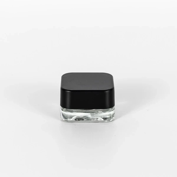 5 ml Square Child-Resistant Glass Concentrate Jar 4 5g Clear Square Child Resistant Concentrate Jar