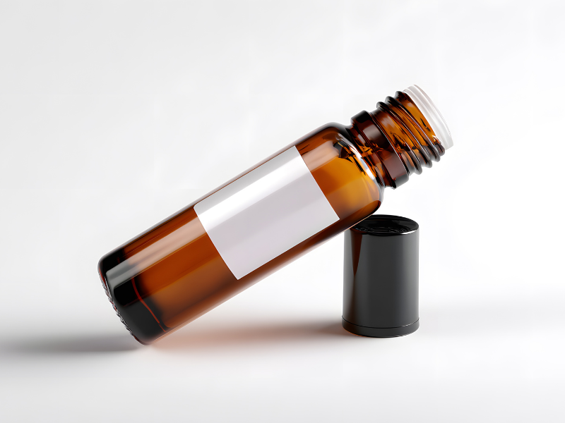 Pre-Roll Packaging 2.0: Why Glass Tubes Outperform Plastic Doob Tubes 5 Amber glass pre roll tube with open lid showing airtight packaging design