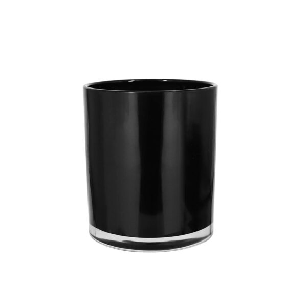 Luxury Recycled 10 oz Candle Glass Jar Glossy Black 5 Luxury Recycled 10 oz Candle Glass Jar Glossy Black